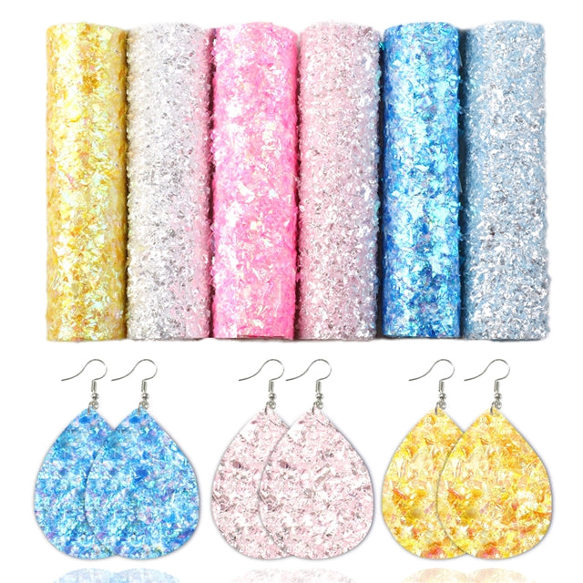 Tinsel Glitter (Set of 6) (Half Sheets) Faux Leather For You