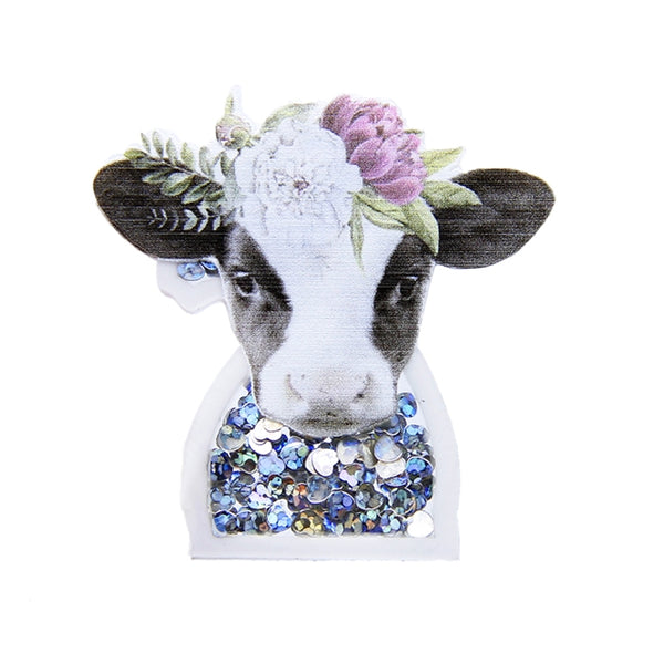 Shaker Cow with Peony Crown