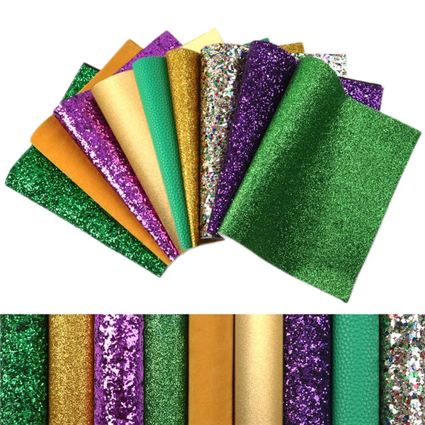 Mardi Gras glitter set (Set of 9)