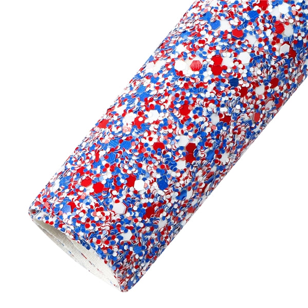 Red, White, & Blue Chunky Glitter