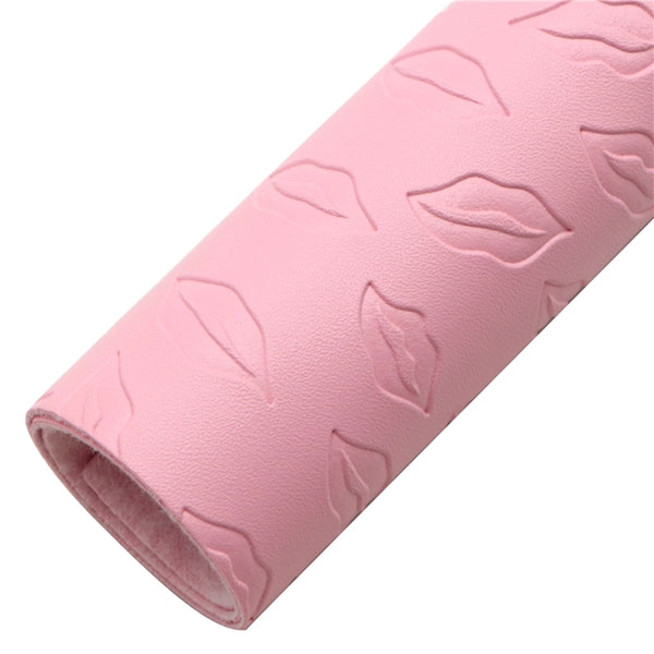 Lips on Pink Embossed