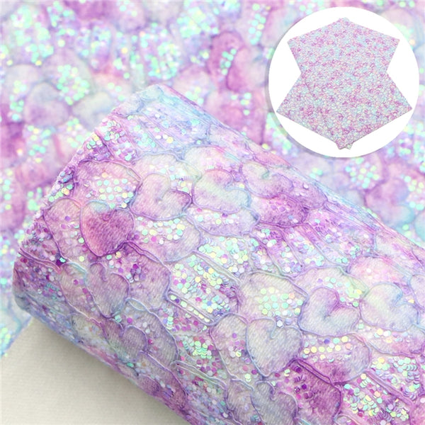 Lace Chunky Glitter Purple
