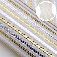 Metallic Stripes White